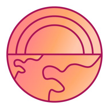 Dünya simgesinin vektör illüstrasyonu 