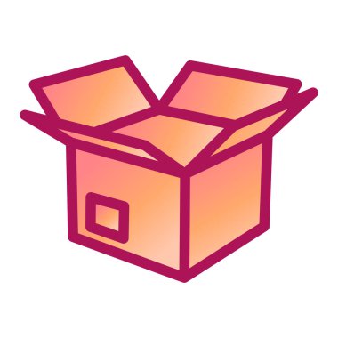 Açık karton vektör illüstrasyon tasarımı olan kutu