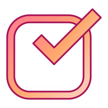 Moda biçimi izole edilmiş arkaplanda işaret simgesini işaretle