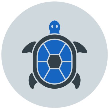 Kaplumbağa. Web simgesi basit illüstrasyon