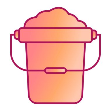 Boya ikonlu kova. vektör illüstrasyonu