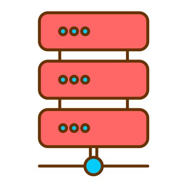 veritabanı sunucu ikonu vektör illüstrasyonu