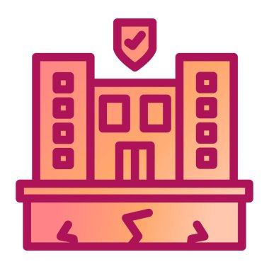 Bina. Web simgesi basit illüstrasyon  