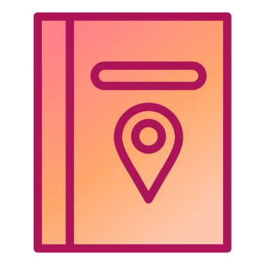 Harita. Web simgesi basit illüstrasyon