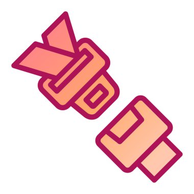 Koltuk kemeri modern simge vektör illüstrasyonu 