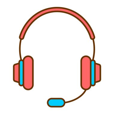 Kulaklık. Web simgesi basit tasarım