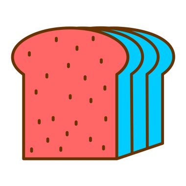 Ekmek ikonu. Yemek sembolü. düz dizayn. vektör illüstrasyonu