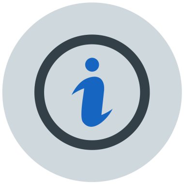 Bilgi. Web simgesi basit illüstrasyon