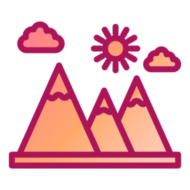 Mountais modern simge vektör illüstrasyonu 