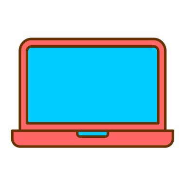 teknoloji vektör illüstrasyonlu dizüstü bilgisayar