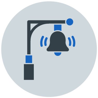 Çan vektör simgesi katı çemberde