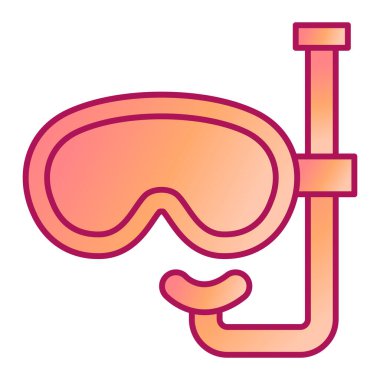 Şnorkel maskesi ikon vektör illüstrasyon grafik tasarımı