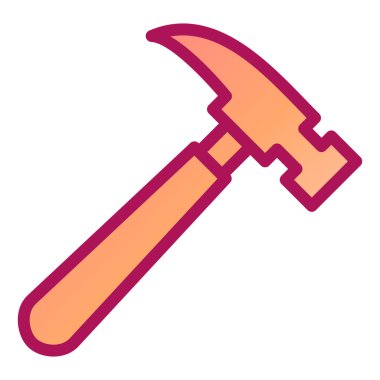 Çekiç. Web simgesi basit illüstrasyon