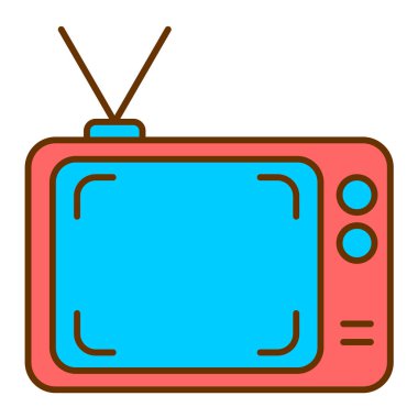 Televizyon. Web simgesi basit illüstrasyon