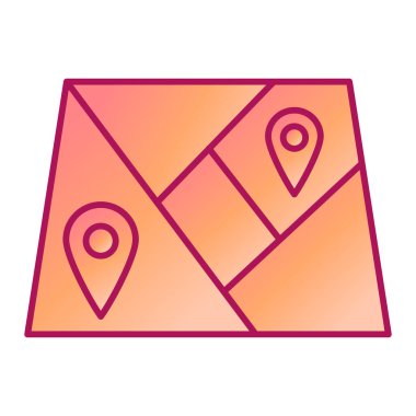 Harita konumu simgesi. GPS navigasyon sembolü. vektör illüstrasyonu