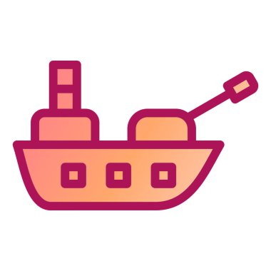 Gemi. Web simgesi basit illüstrasyon