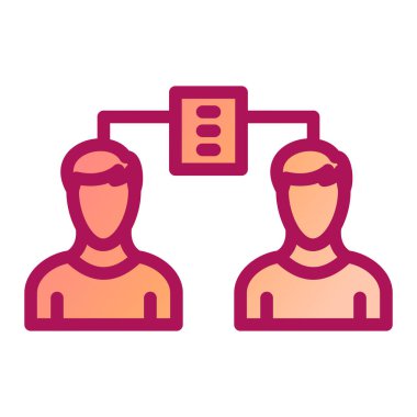 İş insanları simgesinin vektör illüstrasyonu