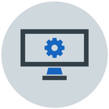 Bilgisayar. Web simgesi basit illüstrasyon