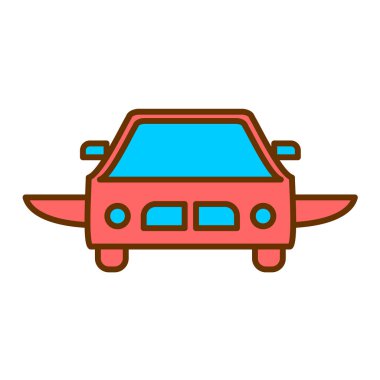 araba taşıma simgesi vektör çizimi tasarımı