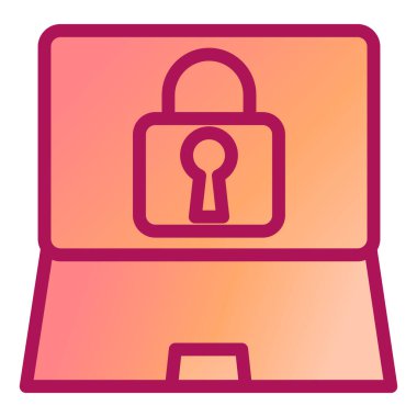 Kilit. Web simgesi basit illüstrasyon