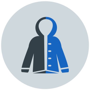 Kapüşonlu. Web simgesi basit illüstrasyon