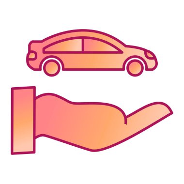 araba simgesi vektör illüstrasyonu