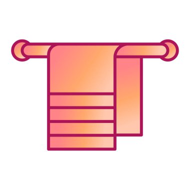 Havlu simgesi. Web tasarımı için vektör illüstrasyonunun çizgi filmi