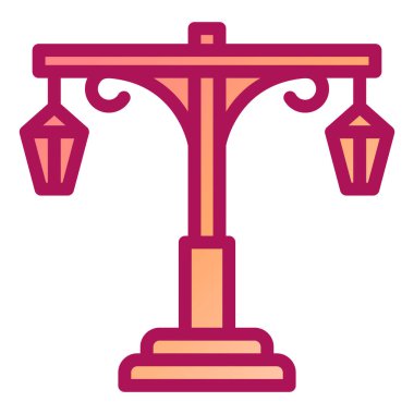 Sokak lambaları modern ikon vektör illüstrasyonu 