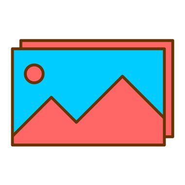 resim simgesi vektörü beyaz arkaplanda izole edildi