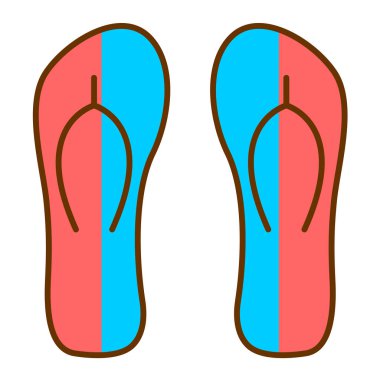 flip flops simge vektör illüstrasyon tasarımı