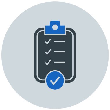 Kontrol listesi. Web simgesi basit illüstrasyon