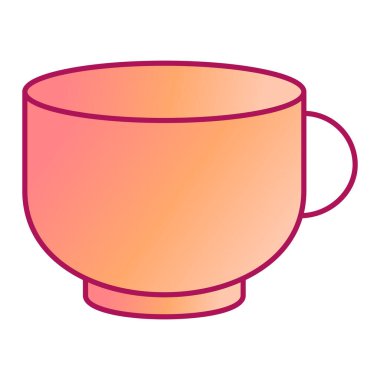 Bir fincan kahve izole edilmiş ikon vektör çizimi