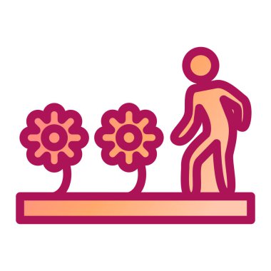 Bahçıvanlık modern ikon vektör illüstrasyonu