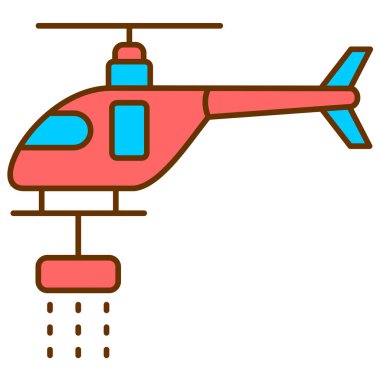 Helikopter. Web simgesi basit illüstrasyon