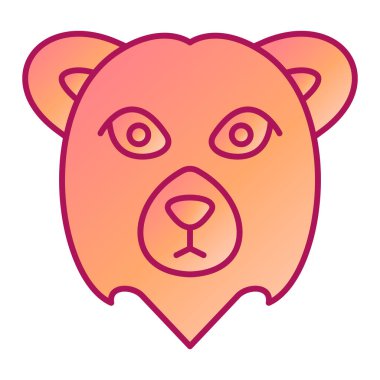 Ayı yüz ikonu vektör illüstrasyonu