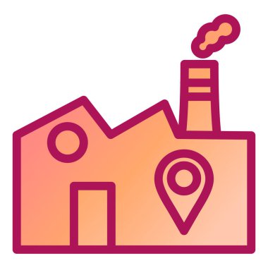 Bina. Web simgesi basit illüstrasyon