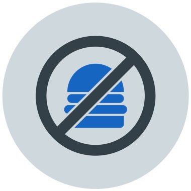 Yemek simgesi yok. vektör illüstrasyonu