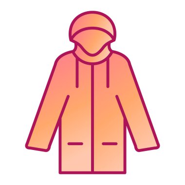 kış ceketi ikonu vektör illüstrasyonu