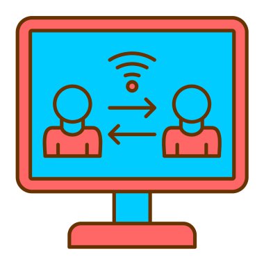 kullanıcılar. Web simgesi basit illüstrasyon