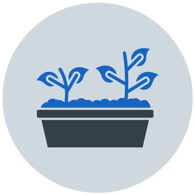 Bitkiler. Web simgesi basit illüstrasyon