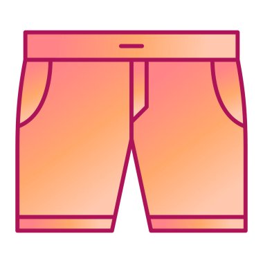 şort simgesi. Web için kıyafet vektör simgelerinin basit illüstrasyonu