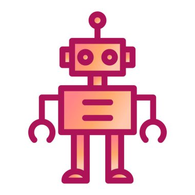 robot ikon vektör illüstrasyonu