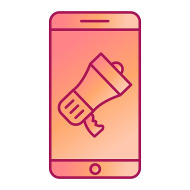 Akıllı telefon ikonlu cep telefonu. Web için uygulama vektör simgelerinin özet çizimi