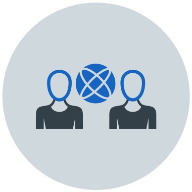 İletişim. Web simgesi basit illüstrasyon