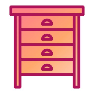 Çekmeceler. Web simgesi basit illüstrasyon