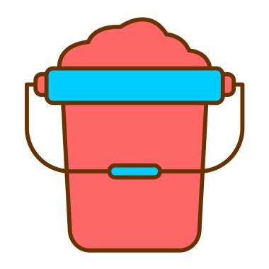 Kürek kovası ikon vektör çizimi tasarımı