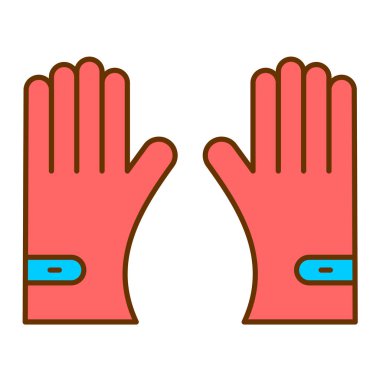 Eldiven simgesi vektör illüstrasyonu