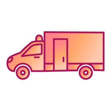 dağıtım kamyonu ikonu vektör çizimi tasarımı