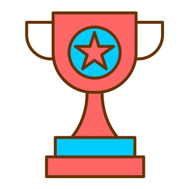 Kupa. Web simgesi basit illüstrasyon