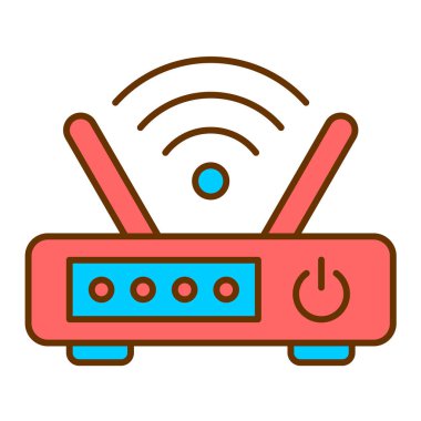 router simgesi vektör illüstrasyonu